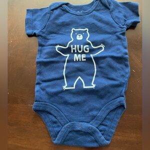 Blue Bear Print Hug Me Bodysuit